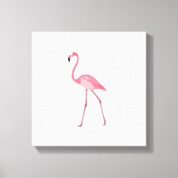 Beautiful Pink Flamingo Canvas Print by beach_decor at Zazzle