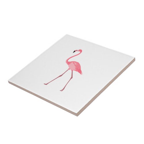 Beautiful Pink Flamingo Ceramic Tile