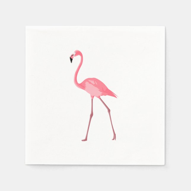 Beautiful Pink Flamingo Napkins (Front)