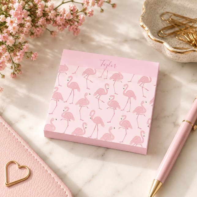 Beautiful Pink Flamingo Post-it Notes (Creator Uploaded)