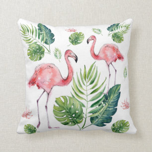 Beautiful Pink Flamingo Throw Pillow