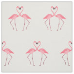 Beautiful Pink Flamingos Love Fabric