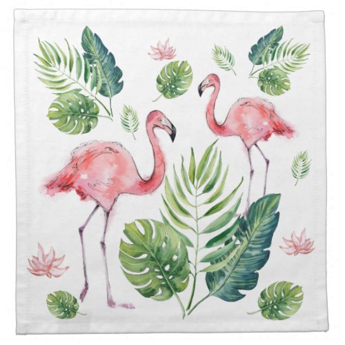 Beautiful pink flamingos pattern cloth napkin