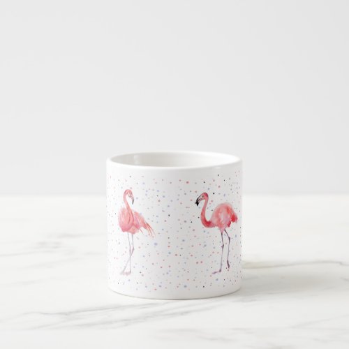 Beautiful pink flamingos pattern espresso cup