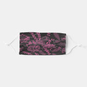 Beautiful Pink Floral Adult Cloth Face Mask (Front, Folded)