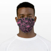 Beautiful Pink Floral Adult Cloth Face Mask (Worn)