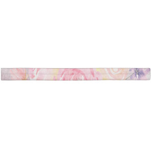 Beautiful Pink Floral Elastic Hair Tie