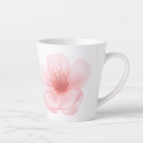 Beautiful Pink Floral Latte Mug 