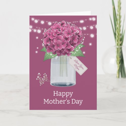 Beautiful Pink Floral Mother's Day Card