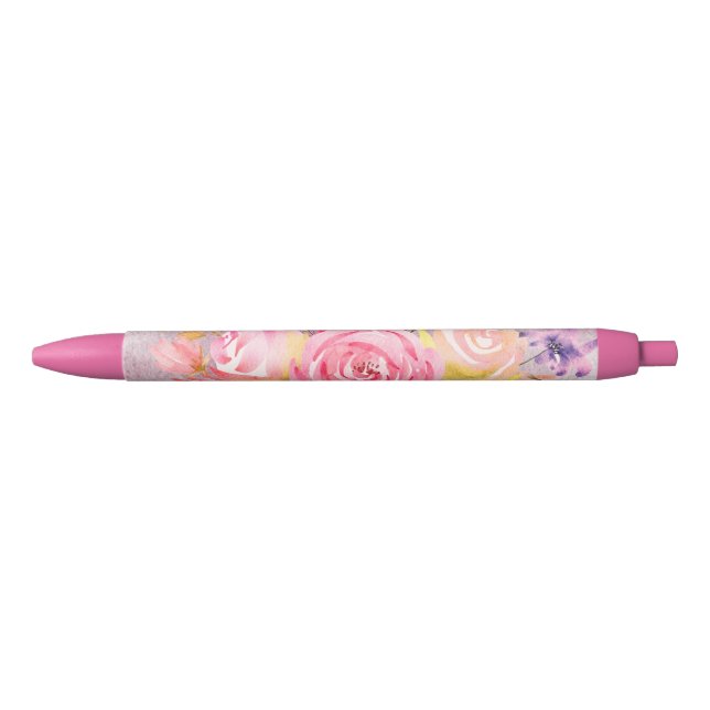 Beautiful Pink Floral  Pen (Front)