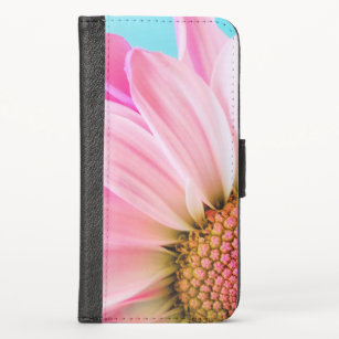  Beautiful Pink Flower Close Up Photo iPhone X Wallet Case