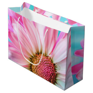  Beautiful Pink Flower Close Up Photo Large Gift Bag