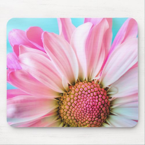 Beautiful Pink Flower Close Up Photo Mouse Pad
