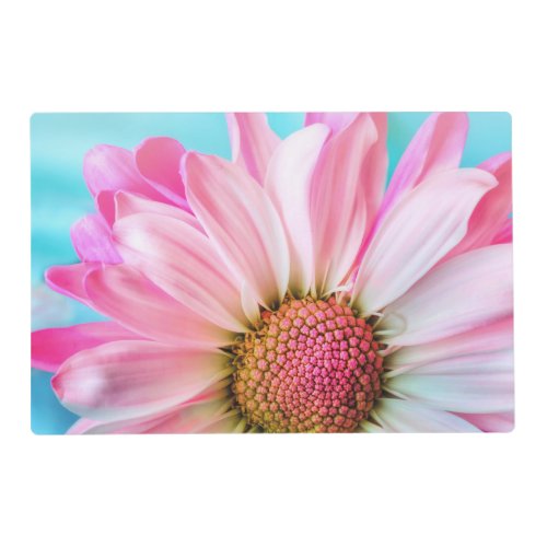 Beautiful Pink Flower Close Up Photo Placemat