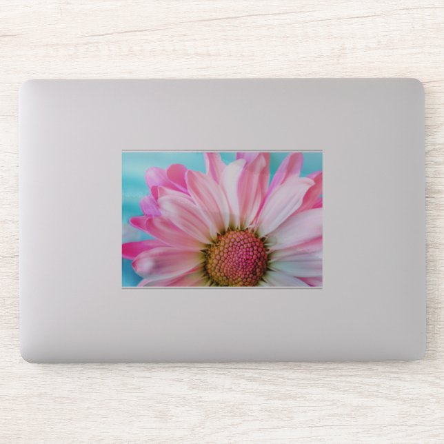  Beautiful Pink Flower Close Up Photo Sticker (Computer)