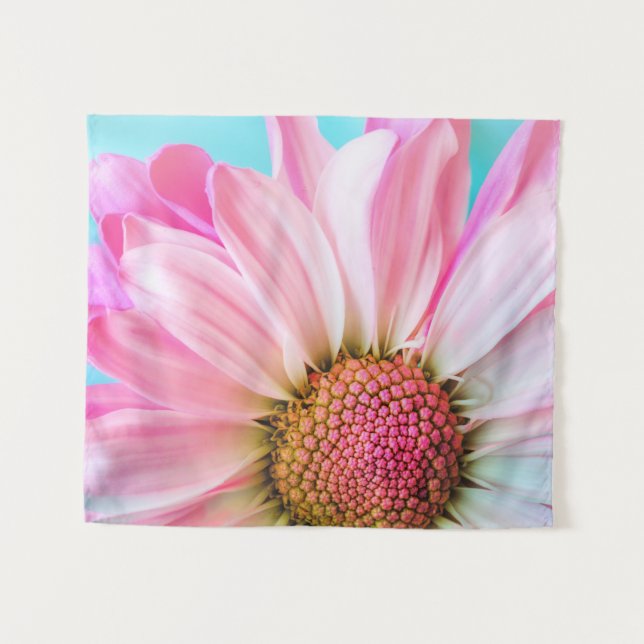 Beautiful Pink Flower Close Up Photo Tapestry (Front (Horizontal))