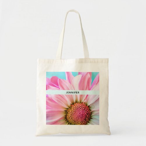 Beautiful Pink Flower Close Up Photo Tote Bag
