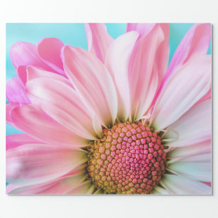 Beautiful Pink Flower Close Up Photo Wrapping Paper