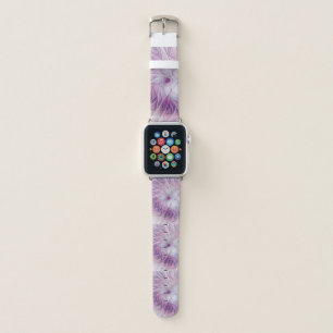 Beautiful Pink Flower Modern Abstract Fractal Art Apple Watch Band