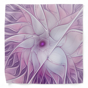 Beautiful Pink Flower Modern Abstract Fractal Art Bandana