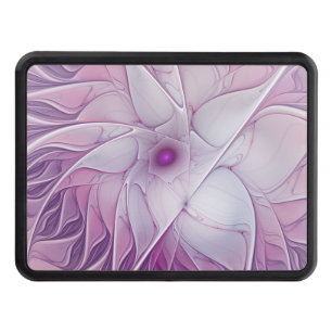 Beautiful Pink Flower Modern Abstract Fractal Art Hitch Cover