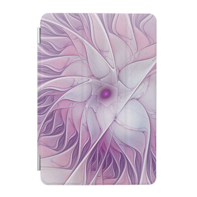 Beautiful Pink Flower Modern Abstract Fractal Art iPad Mini Cover (Front)