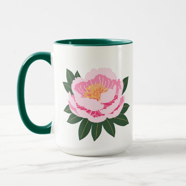 Beautiful Pink Flower Mug (Left)