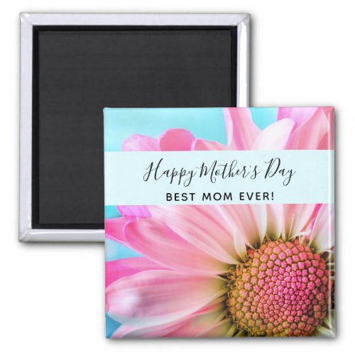 Beautiful Pink Flower Photo Mothers Day Magnet