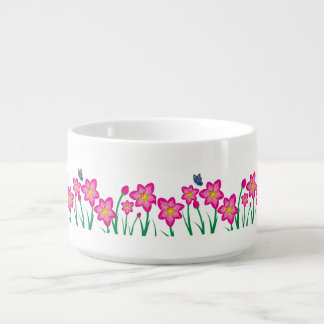 Beautiful Pink Flowers Chili bowl