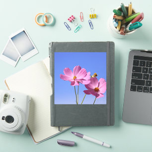 beautiful pink flowers hugging a clear blue sky sticker