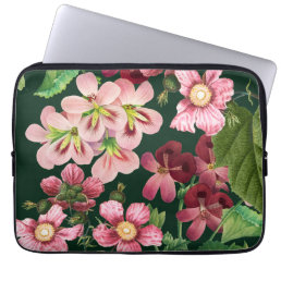 Beautiful pink flowers laptop sleeve