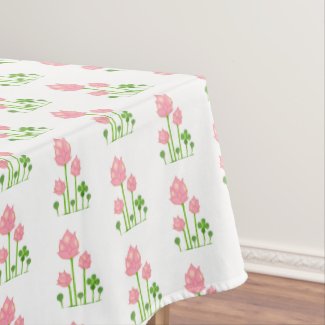Beautiful Pink Flowers on White