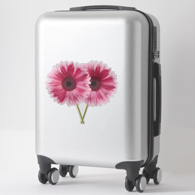 Beautiful Pink Gerbera Daisies Contour Sticker (Suitcase)