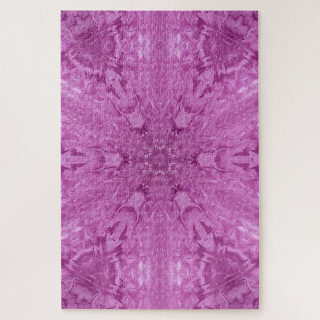 Beautiful Pink Girl Lace Kaleidoscope Pattern Jigsaw Puzzle (Vertical)