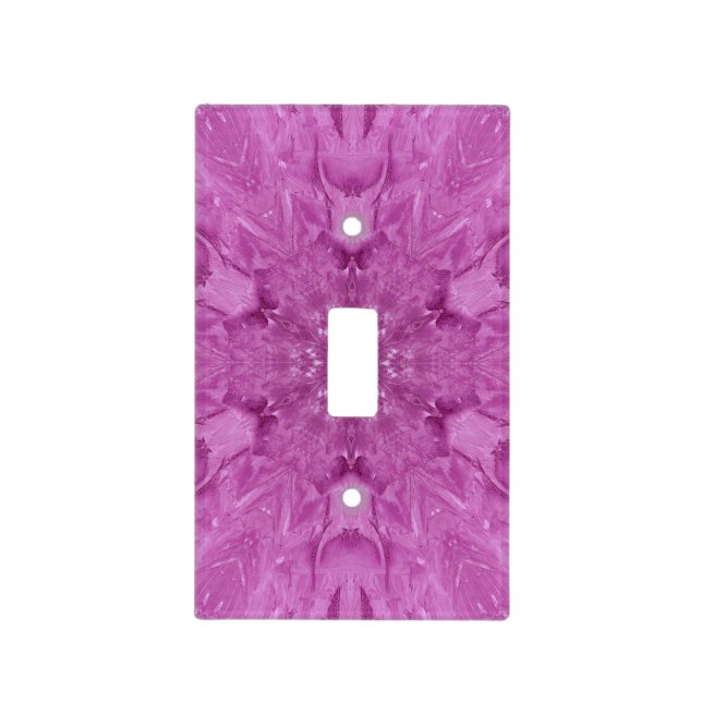 Beautiful Pink Girl Lace Kaleidoscope Pattern Light Switch Cover (Front)