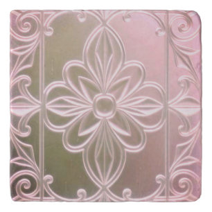 Beautiful Pink Glass Look Marble Stone Trivet