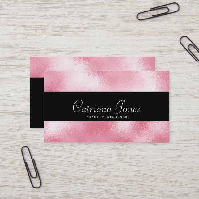 ★ Beautiful Pink Glitter Business Card (Front/Back In Situ)