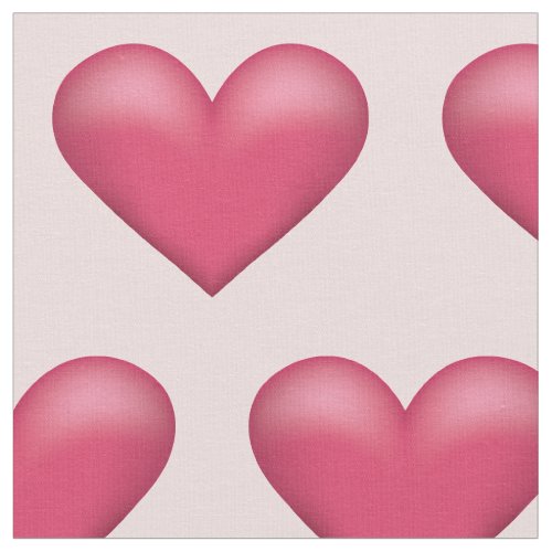 Beautiful Pink Hearts Cute Valentines Day Pattern Fabric