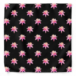 Beautiful Pink Lily Lotus Art Cool Trendy Unique Bandana