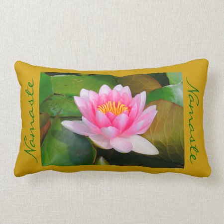 Beautiful Pink Lotus Blossom / Namaste(photog) Lumbar Pillow