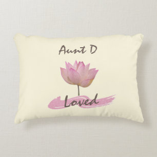 Beautiful Pink Lotus Flower Accent Pillow