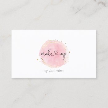 ★ Beautiful  Pink Make Up Business Card by laurapapers at Zazzle