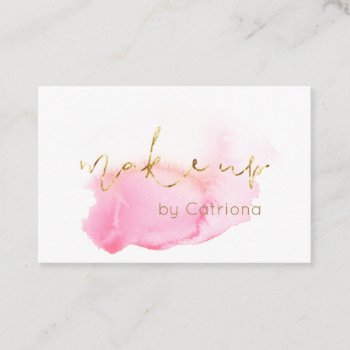 ★ Beautiful  Pink Make Up Business Card by laurapapers at Zazzle