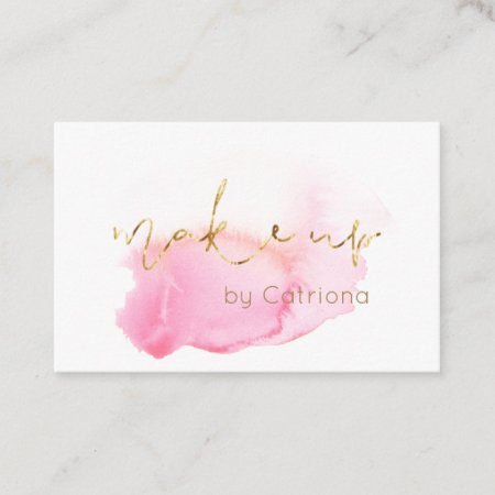 ★ Beautiful  Pink Make Up Business Card