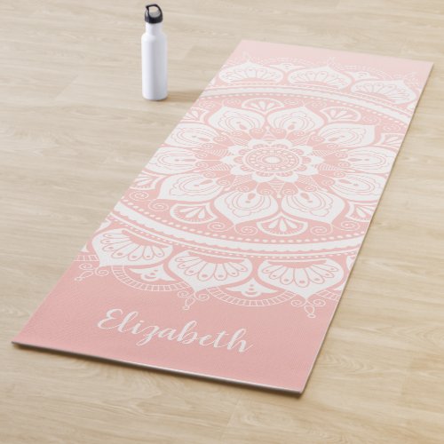 Beautiful Pink Mandala Exercise Yoga Mat