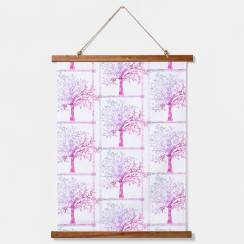 Beautiful Pink Modern Tree Of Life Art Hanging Tapestry