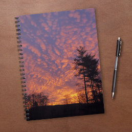 Beautiful Pink Orange Clouds Sunrise Photo Notebook