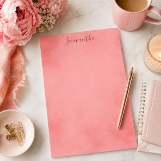 Beautiful Pink Parchment Stationery