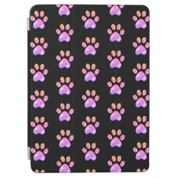 Beautiful Pink Paws on Black iPad Air Cover