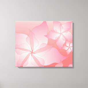 Beautiful Pink/Peach Floral Wrapped Canvas Print